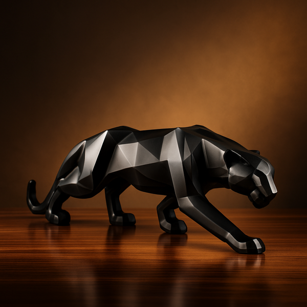 Estátua de Leopardo em Resina